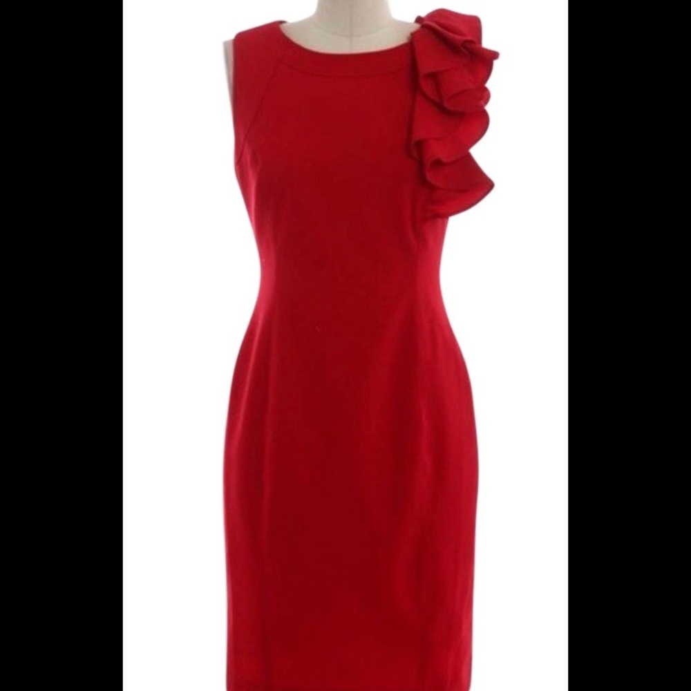 Calvin Klein- Red Cocktail Dress-Size 4